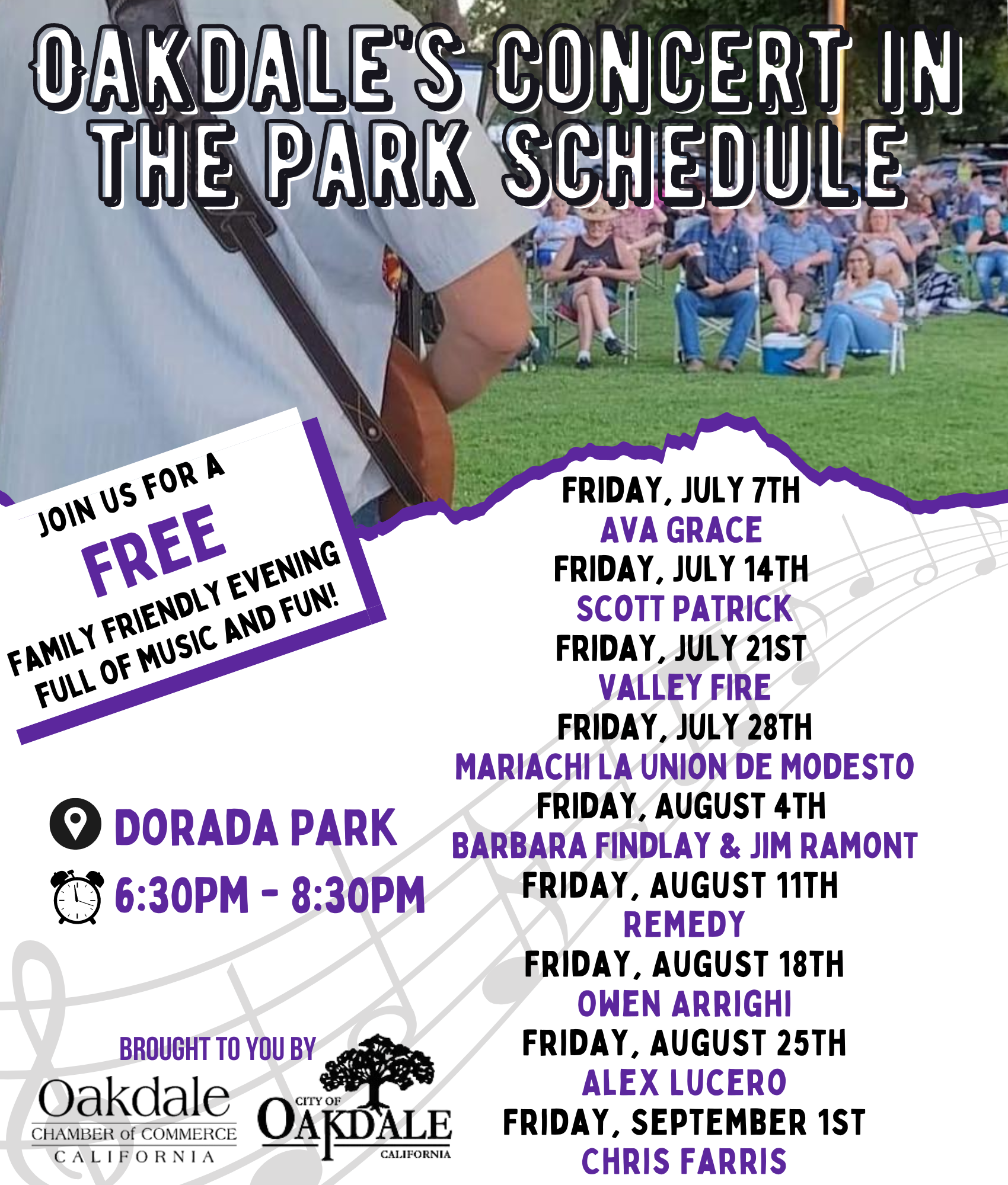 Concerts in the Park Oakdale Events Calendar